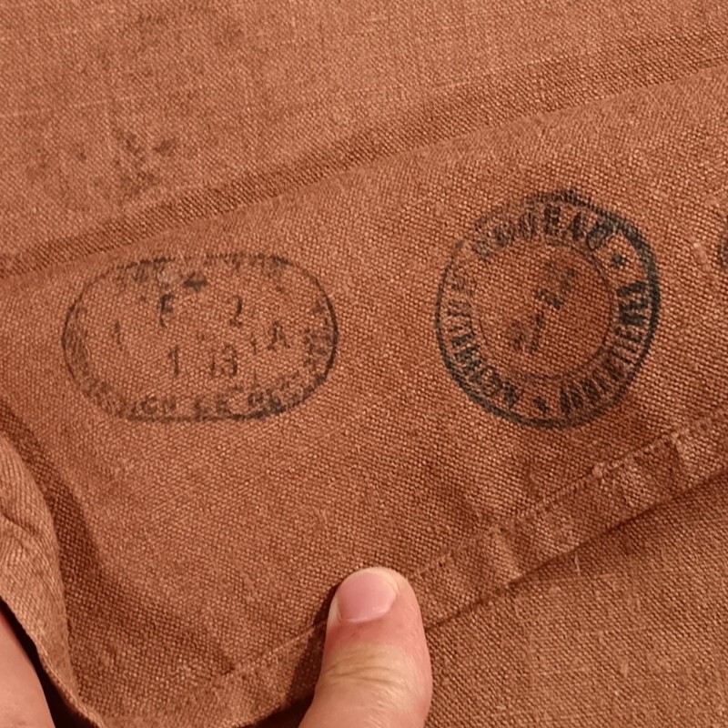 MUSETTE DE PANSAGE POUR CHEVAUX REGLEMENTAIRE CAVALERIE PREMIERE ET SECONDE GUERRE TOILE CACHOU